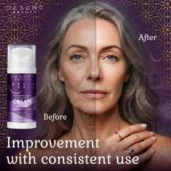 Desert Beauty advanced stem cell formula for neck firming and lifting.