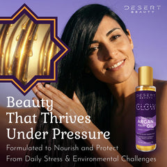 Desert Beauty Argan Oil ingredients argan jojoba coconut emphasize conditioning with a nourishing blend