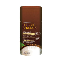 Desert Essence Coconut Deodorant application shows smooth, comfortable underarm glide with natural scent.