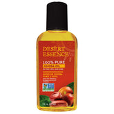 Desert Essence 100% Pure Jojoba Oil bottle shows premium quality for skin and hair.