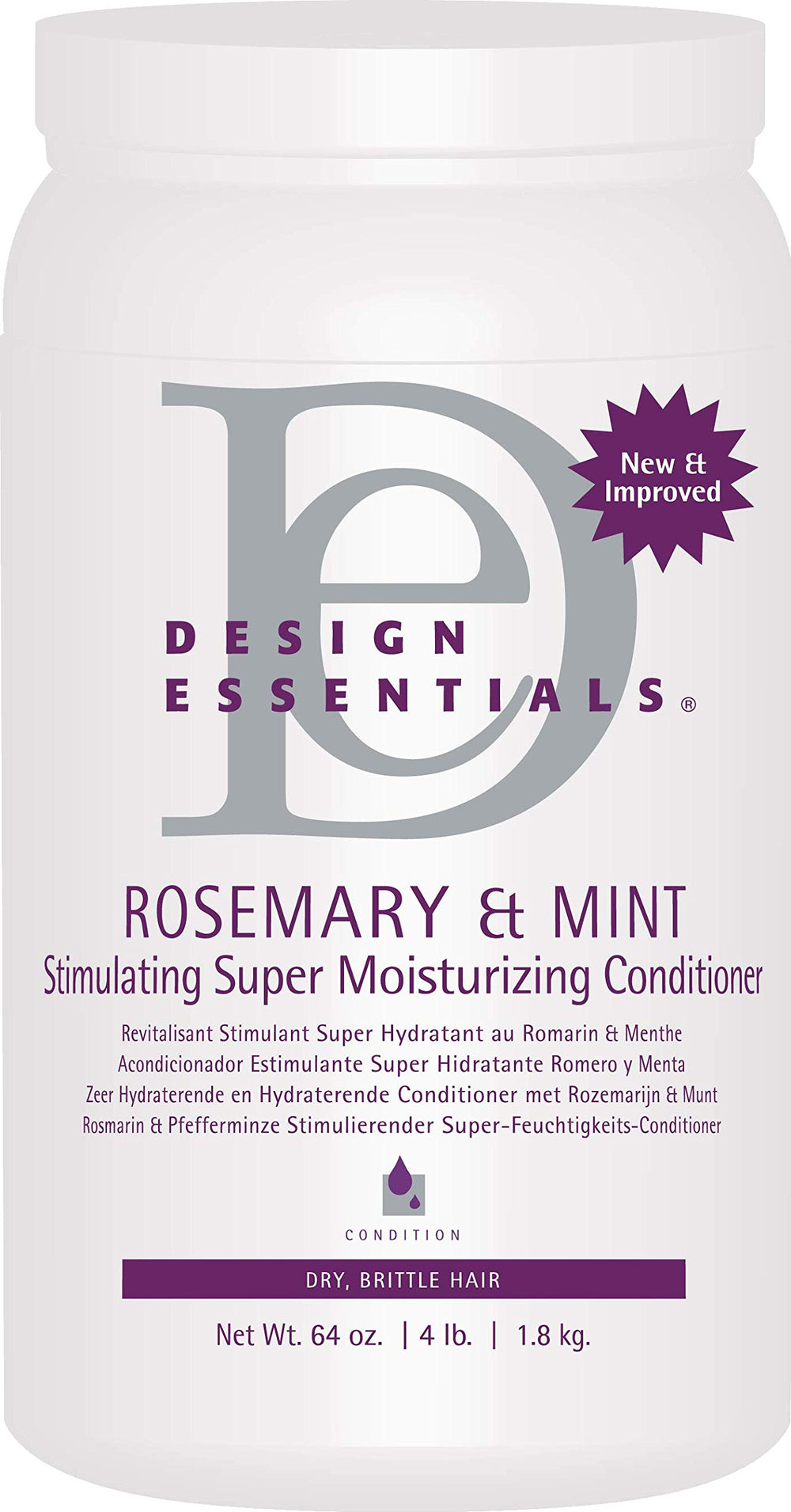 Design Essentials Rosemary & Mint conditioner bottle pour to hydrate dry hair