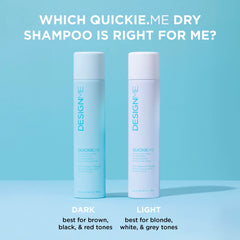 Design.Me Quickie.Me Dry Shampoo dark tones on brush, even tint blends seamlessly