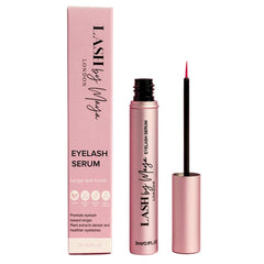 Detllou Lash by Maya Serum bottle close-up showing a gentle botanical formula for daily lash care.