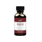 Detroit Grooming Co. Corktown Beard Oil bottle front with rugged packaging for easy grooming.