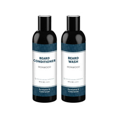Detroit Grooming Co. Ironwood beard wash bottle for a refreshing cleanse and hydrated beard.