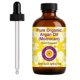 deve-herbes Argan oil bottle with glass dropper for pure skin care