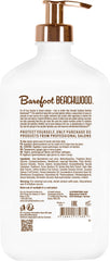 Devoted Creations Barefoot Beachwood cream application shows even moisture.