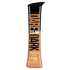 Devoted Creations Dare to be Dark bottle front—fragrance-free vegan formula for sensitive skin.