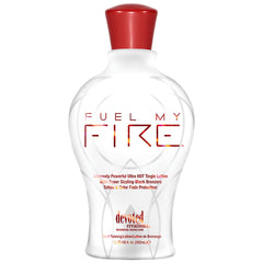 Devoted Creations Fuel My Fire front bottle showcases ultra hot bronzing for bold color.