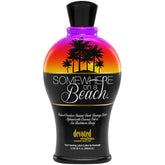 Devoted Creations Somewhere on a Beach bottle front, tanning lotion for smoother sun sessions.