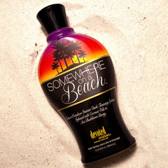 Devoted Creations Somewhere on a Beach packaging-side view conveys a beach-inspired scent.