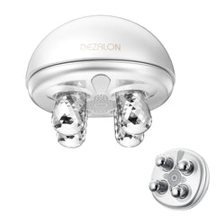 DEZALON microcurrent facial device showing gentle treatment for a refreshed complexion.