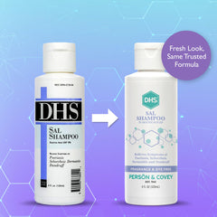 DHS SAL Shampoo bottle pour for easy shower application.