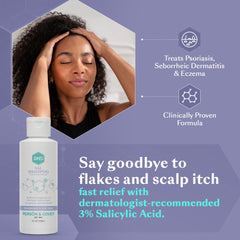 DHS SAL Shampoo rich foam ready for thorough cleansing.