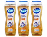 Dial Pamper & Indulge bottle with marula oil pump for moisturizing cleansing.