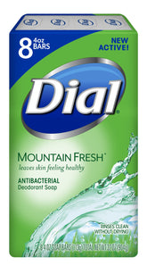 Dial Refresh and Renew Mountain Fresh bar soap – glossy bar ready for daily cleansing.