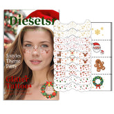 Diesetsr Christmas glitter face tattoos snowflakes for festive sparkle