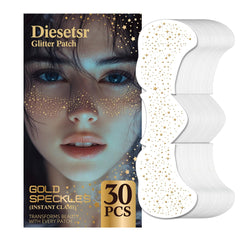 Diesetsr glitter freckles face tattoo 30-piece gold set adds instant sparkle to makeup