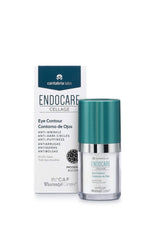 Difa Cooper Endocare Cellage Pro Eye Cream during-application shows smooth radiance around the eye area.