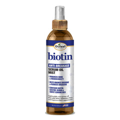 Difeel Biotin Anti-Breakage Serum Oil Mist bottle close-up highlighting shine