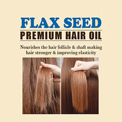 Difeel flax seed oil texture closeup reveals nourishing shine.