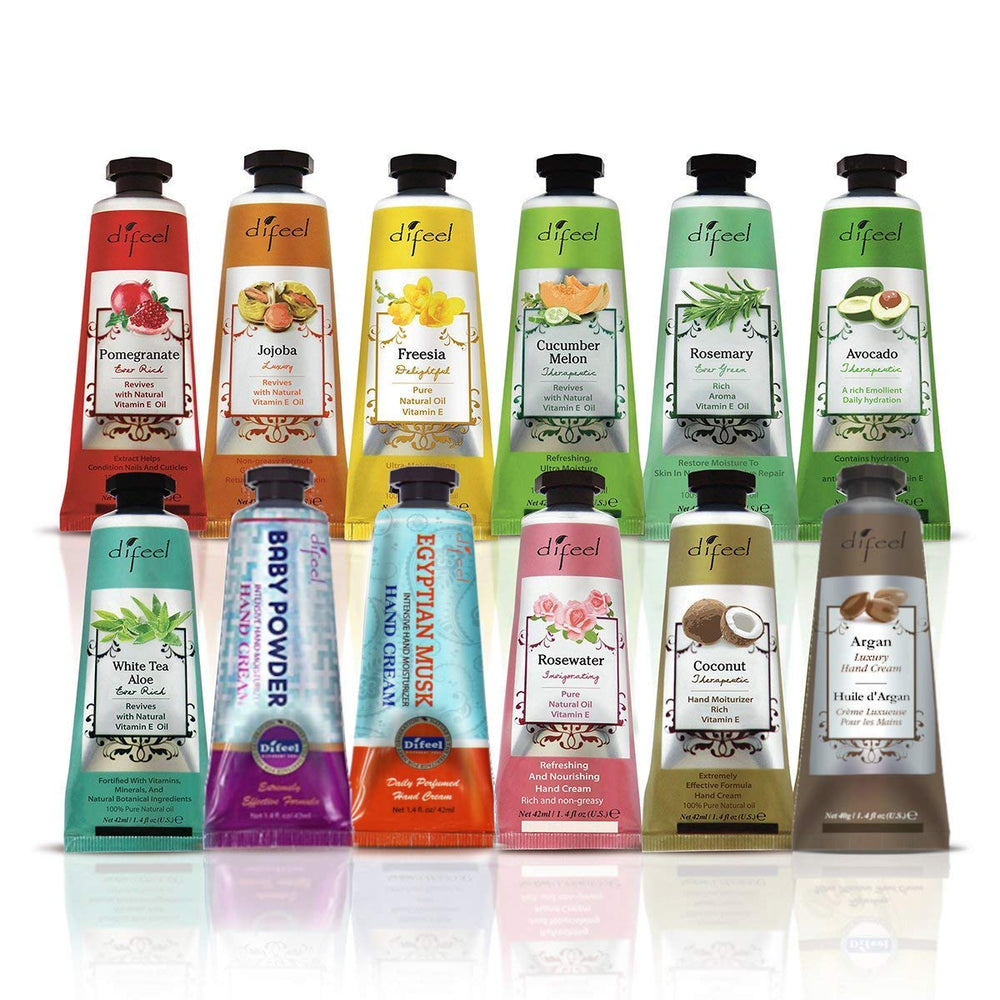 Difeel Luxury Hand Creams bottle closeup for everyday moisturizing