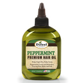 Difeel Peppermint Hair Oil bottle refreshing scalp and shine.