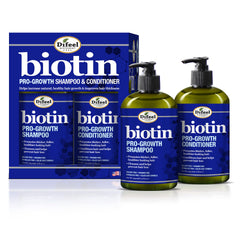 Difeel Pro-Growth Biotin Shampoo bottle with pump for easy daily cleansing.