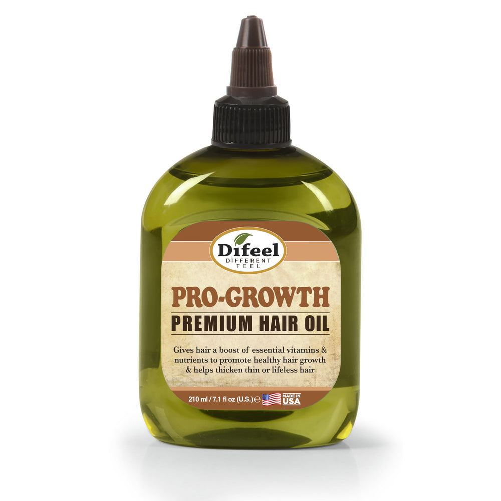 Difeel Pro-Growth Oil bottle front for nourished hair