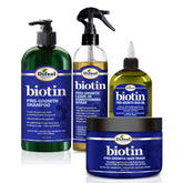 Difeel Pro-Growth Biotin Shampoo bottle front for healthy hair growth and fullness.