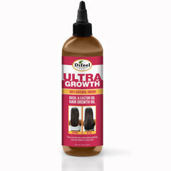 Difeel Ultra Growth Basil & Castor Oil bottle pour supports scalp nourishment and easy application