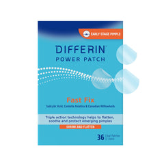 Differin Acne Patches packaging on display for convenient on-the-go use