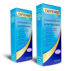 Differin gel 0-1-percent bottle close-up showing pore-targeted acne action