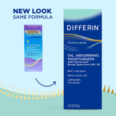 Differin Micropearl technology detail illustrating surface oil absorption and matte finish