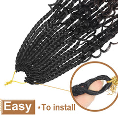 Diha Goddess Box Braids are pre-looped for easy, beginner-friendly installation.