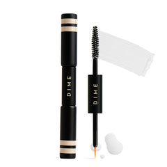 DIME Beauty Boost Duo lash serum bottle close-up with precise applicator for daily lash care