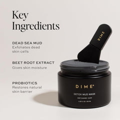 DIME Beauty Detox Mud Mask rinse-off moment with warm water for gentle cleansing.