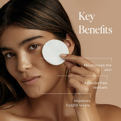 Close-up of DIME toner ingredients including CoQ10 and hyaluronic acid