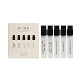 DIME Beauty perfume sampler box with five 2 ml vials ideal for home testing