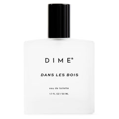 DIME Dans Les Bois perfume bottle with bold feminine fragrance for daily wear