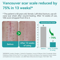 Dimora scar tape on healed skin; discreet wear under daily clothes.