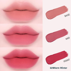 Dinto Alice lip tint on lips enables easy blending.