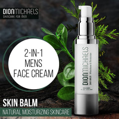 Dion Michaels aftershave balm texture closeup: fast absorption for smooth skin.