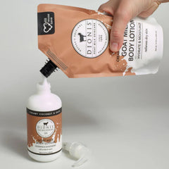 Dionis lotion pump dispenser ready for quick, mess-free application.