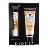 Dionis goat milk hand cream tube close-up showing rich moisture for dry hands