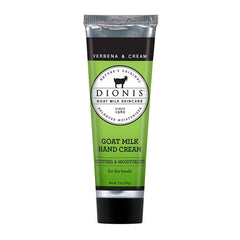 Dionis Goat Milk Hand Cream with Verbena Scent in a 1oz tube for light hydration