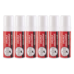 Dionis Peppermint Twist lip balm front view nourishes dry lips with rich moisture