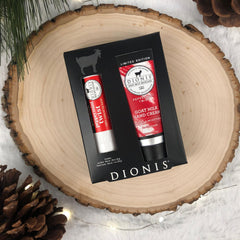 Dionis Peppermint Twist set packaging showcasing goat milk skincare duo.