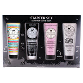 Dionis goat milk starter set packshot with four travel-size products for daily skincare