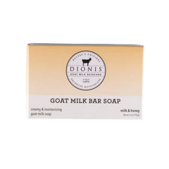 Dionis goatmilk soap bar packaging with cruelty-free USA branding for confident shopping